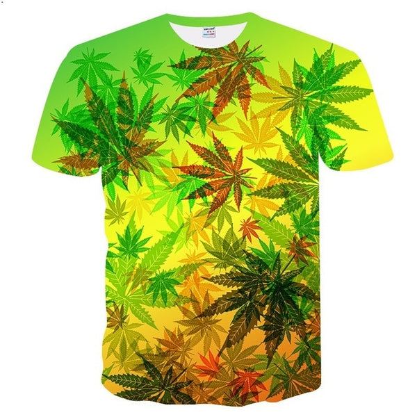 Mens Specialty T-shirts - Natures Green Leaf