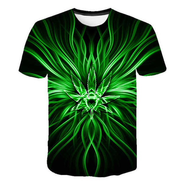 Mens Specialty T-shirts - Natures Green Leaf