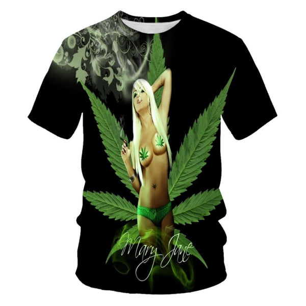 Mens Specialty T-shirts - Natures Green Leaf