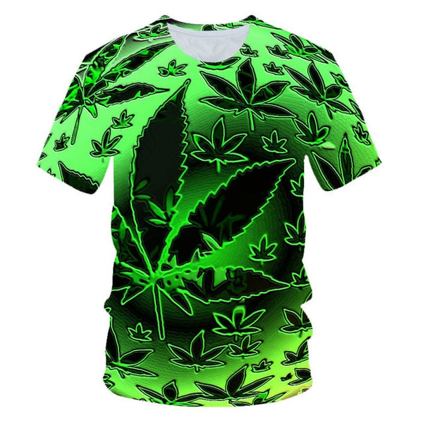 Mens Specialty T-shirts - Natures Green Leaf