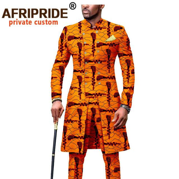 Mens Dashikis - Printed Jacket & Ankara Pants