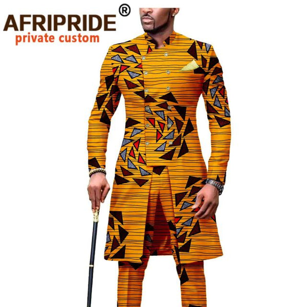 Mens Dashikis - Printed Jacket & Ankara Pants