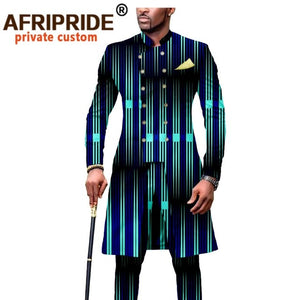 Mens Dashikis - Printed Jacket & Ankara Pants