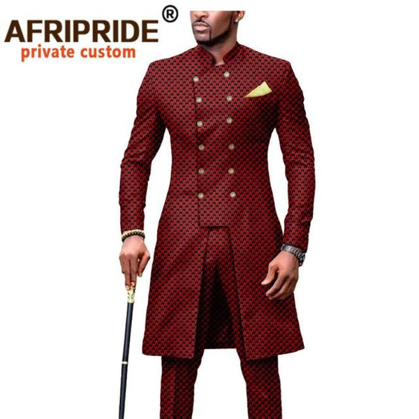 Mens Dashikis - Printed Jacket & Ankara Pants