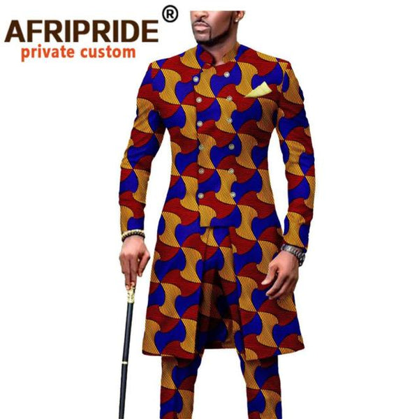 Mens Dashikis - Printed Jacket & Ankara Pants