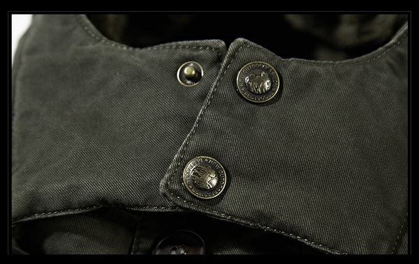 Mens Winter Military Jacket w Cargo Pockets