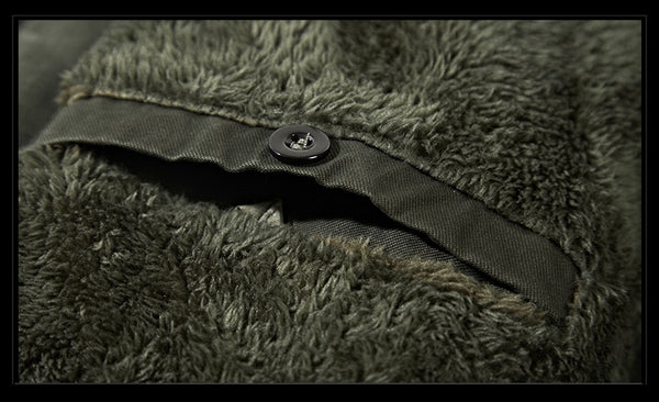 Mens Winter Military Jacket w Cargo Pockets