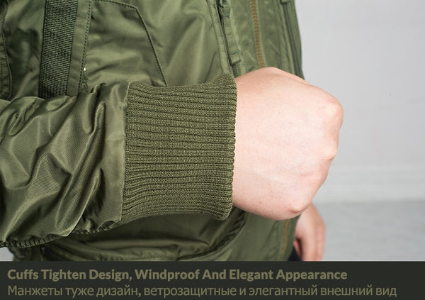 Mens Tactical Military Bomber Jacket Windproof Multipockets