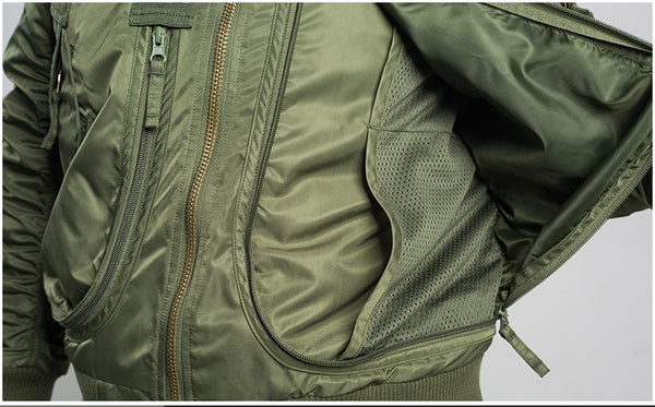 Mens Tactical Military Bomber Jacket Windproof Multipockets