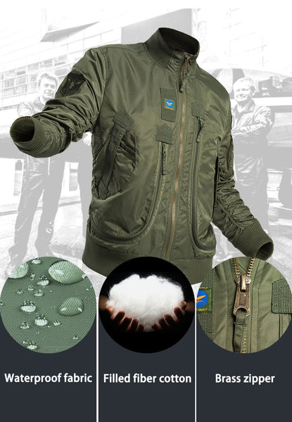 Mens Tactical Military Bomber Jacket Windproof Multipockets