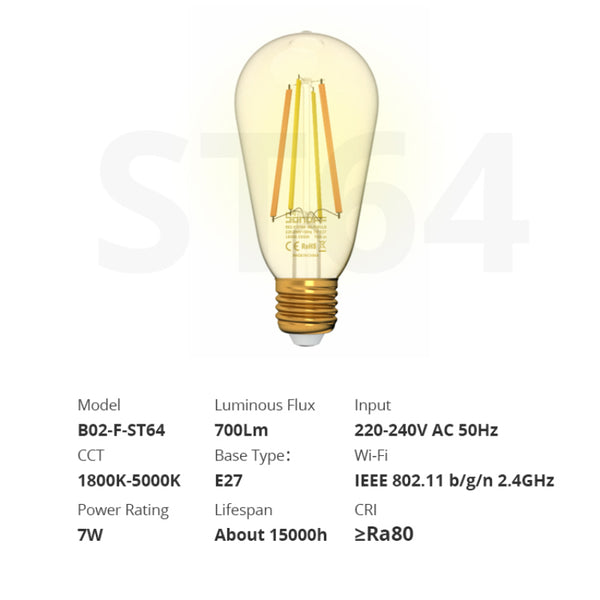 SONOFF Smart WiFi LED Filament Bulb Dimmable