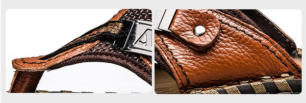 Mens High Quality Genuine Leather Beach Sandals/Flip Flops High