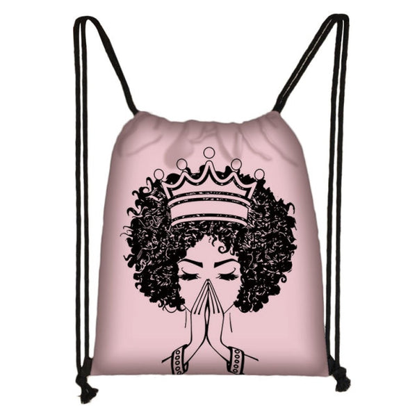 Women/Girls African Drawstring Backpack