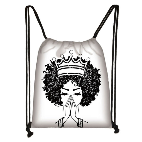 Women/Girls African Drawstring Backpack
