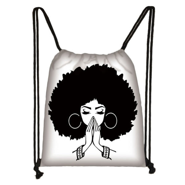 Women/Girls African Drawstring Backpack