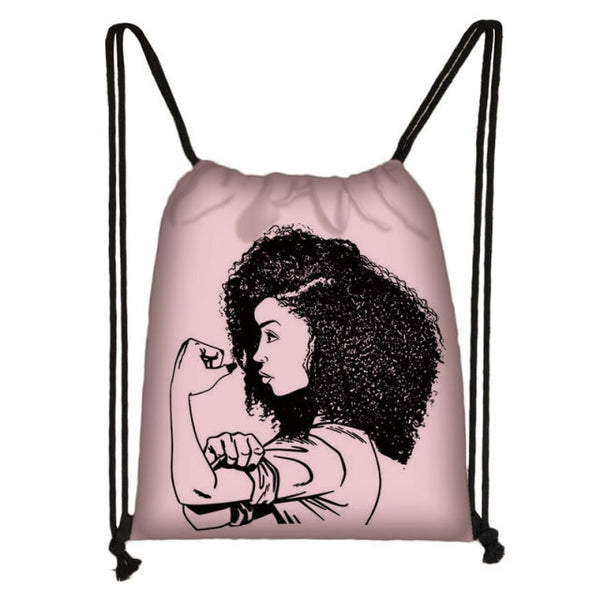 Women/Girls African Drawstring Backpack