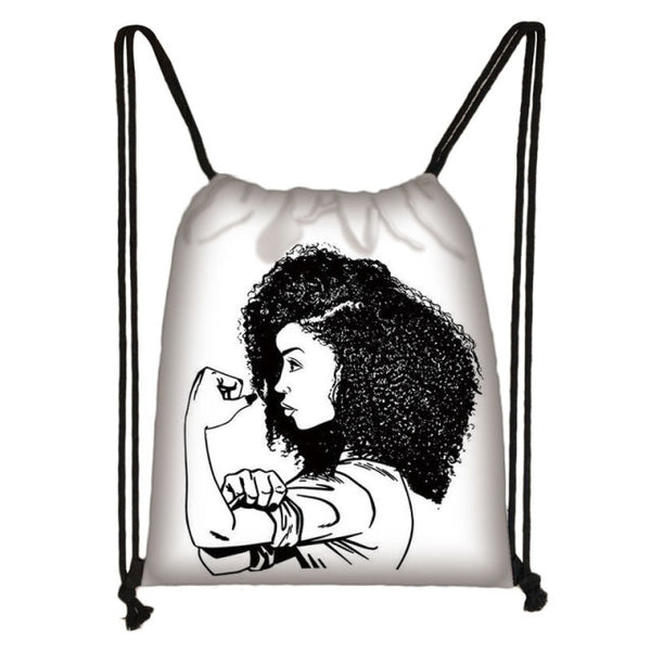 Women/Girls African Drawstring Backpack
