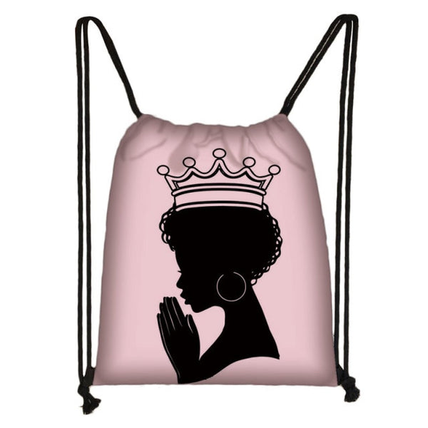 Women/Girls African Drawstring Backpack