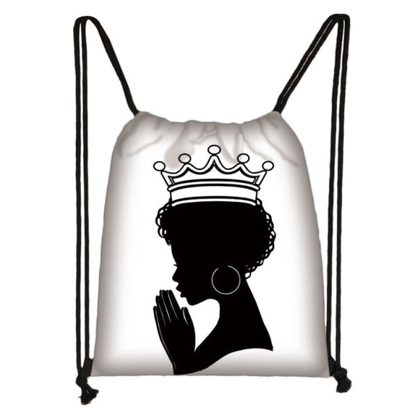 Women/Girls African Drawstring Backpack