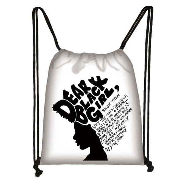 Women/Girls African Drawstring Backpack
