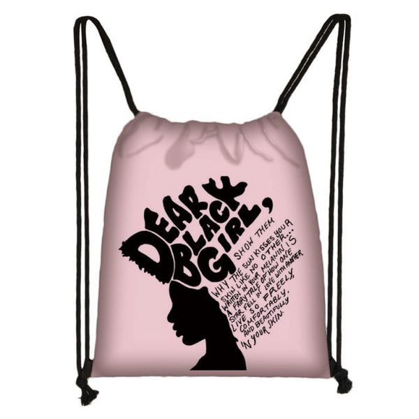 Women/Girls African Drawstring Backpack
