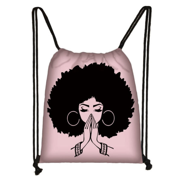 Women/Girls African Drawstring Backpack