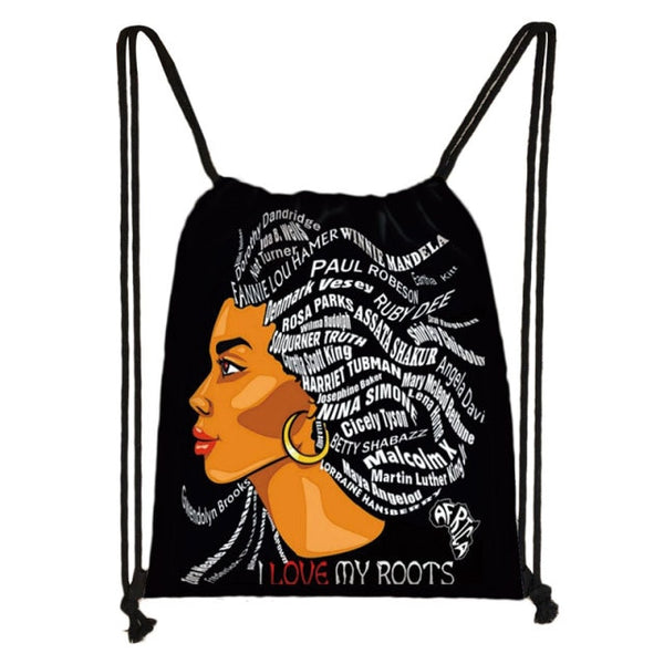 Women/Girls African Drawstring Backpack