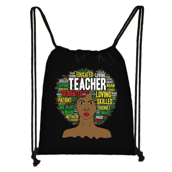 Women/Girls African Drawstring Backpack