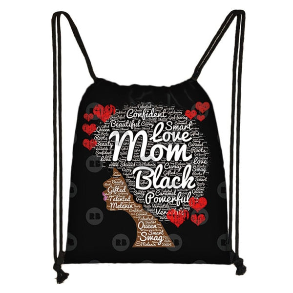 Women/Girls African Drawstring Backpack