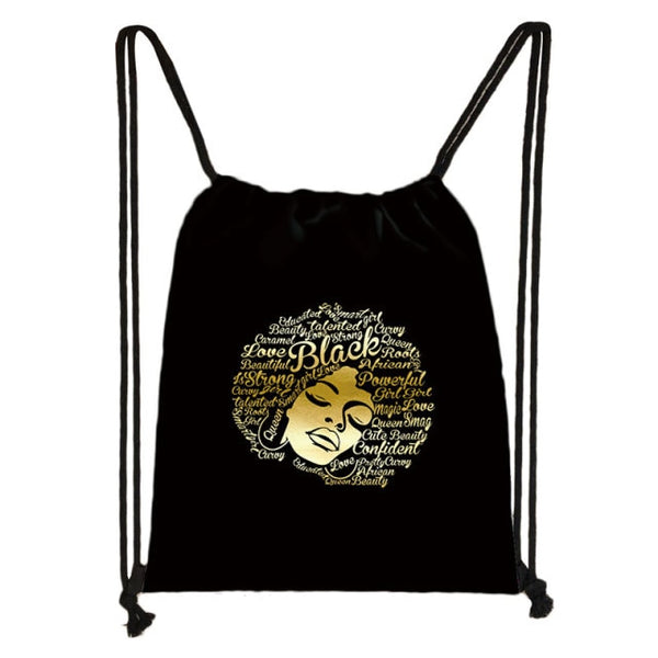 Women/Girls African Drawstring Backpack