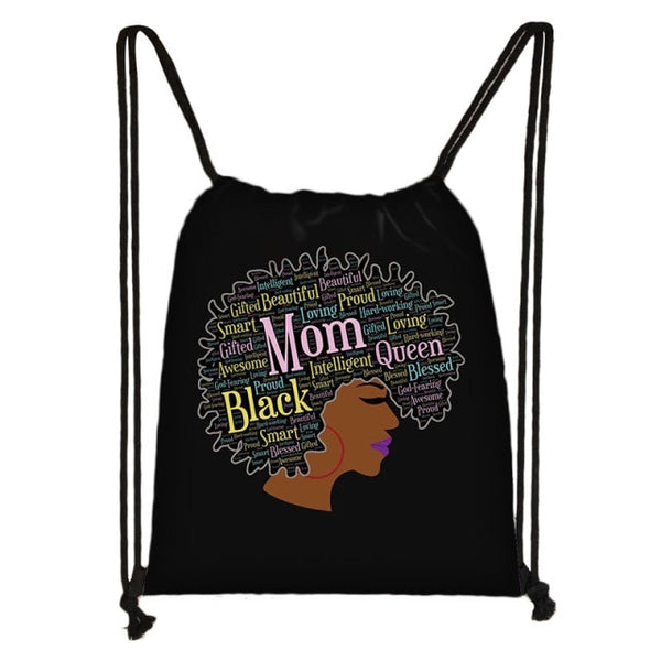 Women/Girls African Drawstring Backpack