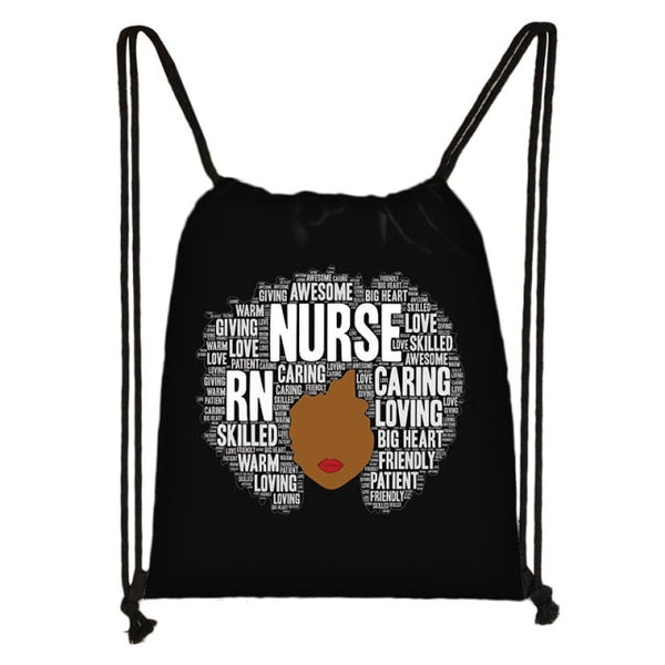 Women/Girls African Drawstring Backpack