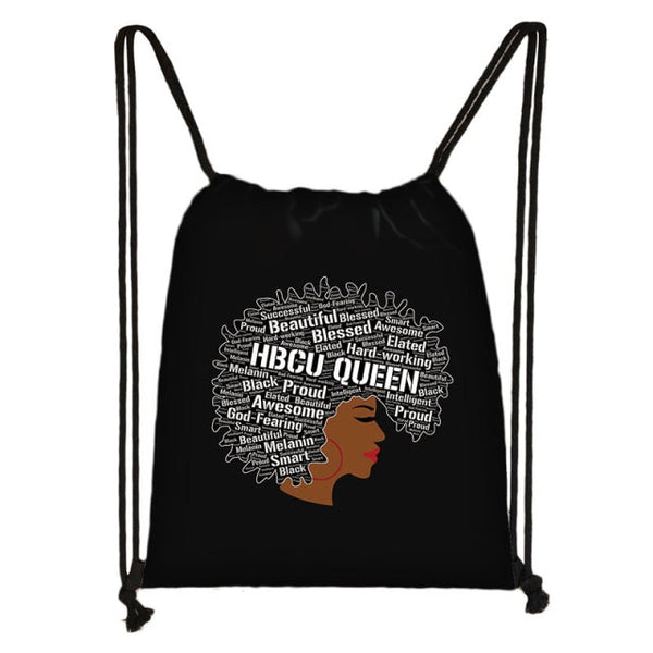 Women/Girls African Drawstring Backpack