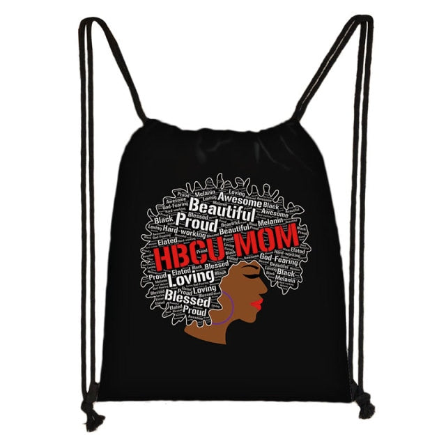 Women/Girls African Drawstring Backpack