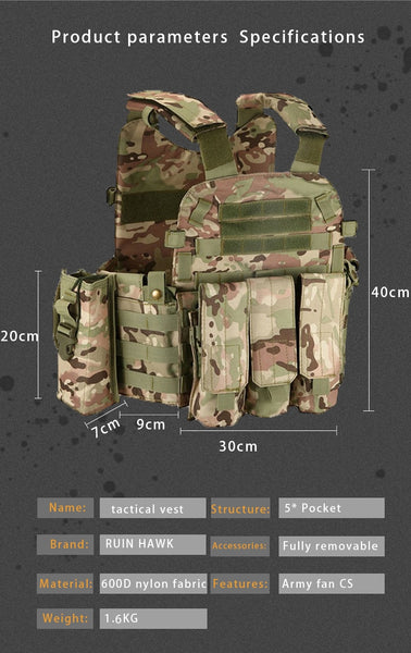 Military Tactical Vest Combat Camo