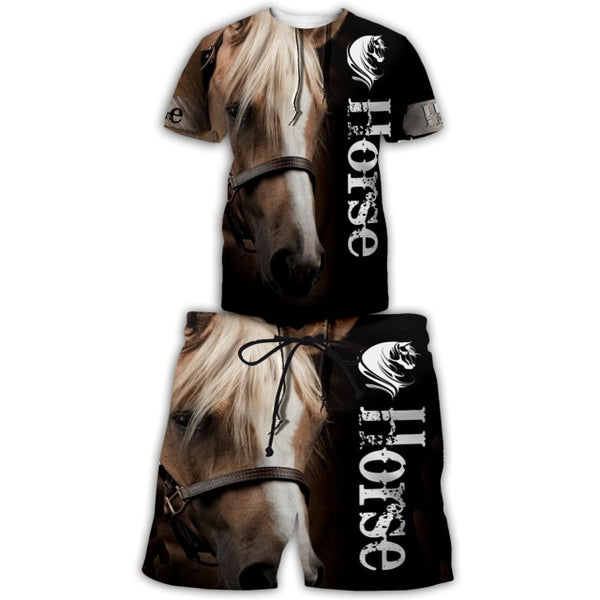 Mens and Womens Horse Love Polo Shirts and Shorts