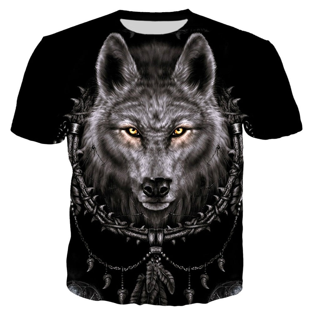 3D T-Shirts - Indians and Ferocious Wolves