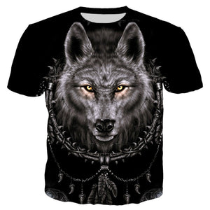 3D T-Shirts - Indians and Ferocious Wolves