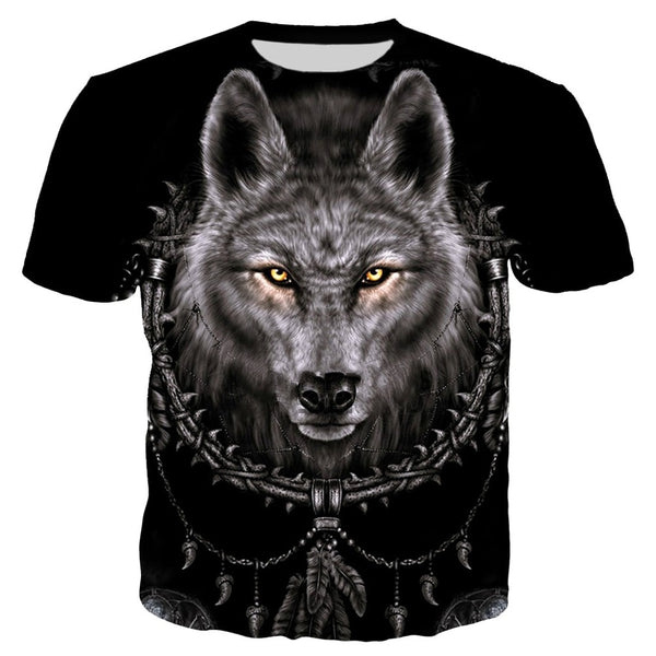 3D T-Shirts - Indians and Ferocious Wolves