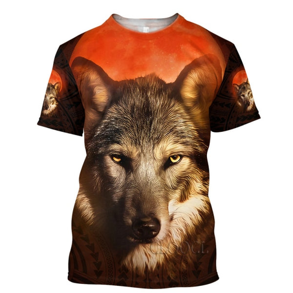 3D T-Shirts - Indians and Ferocious Wolves
