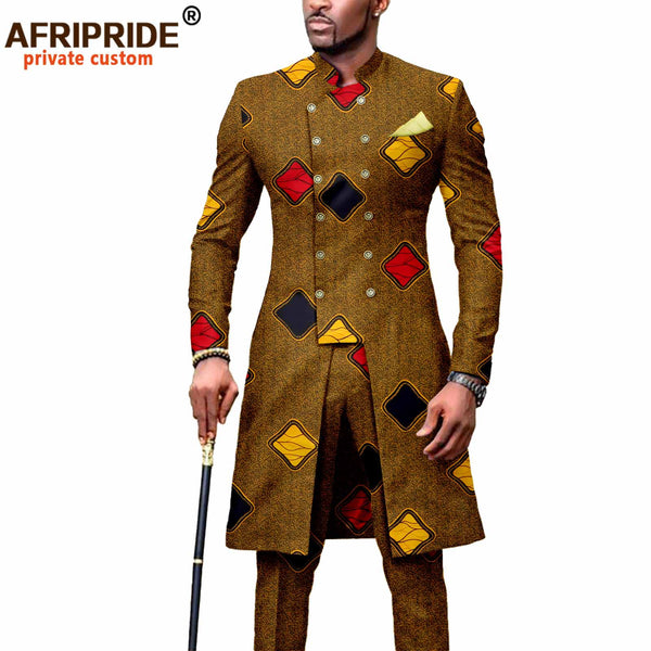 Mens Dashikis - Printed Jacket & Ankara Pants