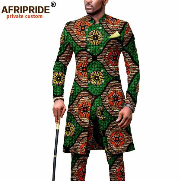 Mens Dashikis - Printed Jacket & Ankara Pants