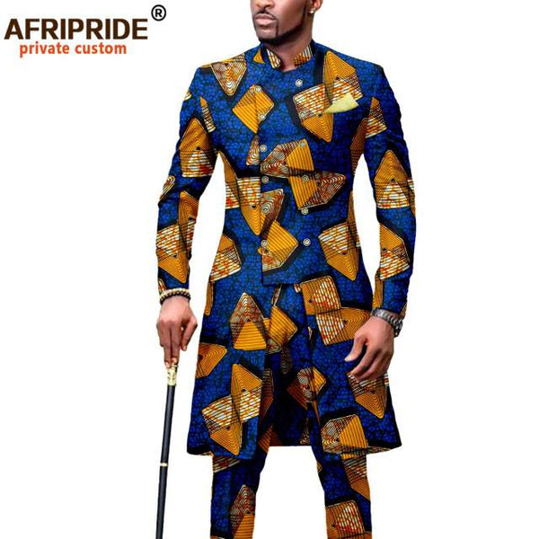 Mens Dashikis - Printed Jacket & Ankara Pants