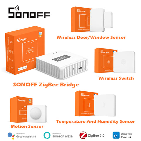 SONOFF ZigBee Temperature And Humidity Door Window Sensor Wall Switch Bridge