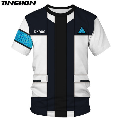 Unisex Men Women Connor RK900 Agent Uniform T-shirt