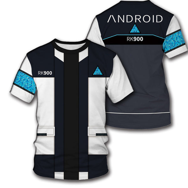 Unisex Men Women Connor RK900 Agent Uniform T-shirt