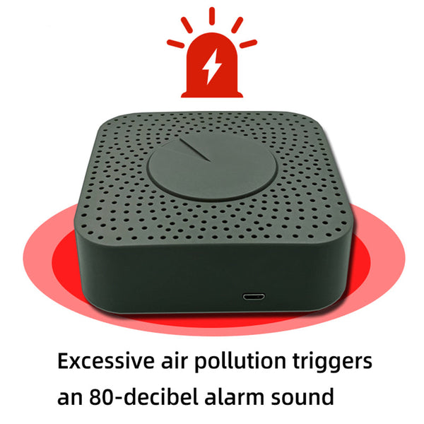 Excessive air pollution triggers an 80-decibel alarm sound