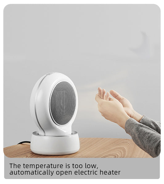White heater person warming hands
