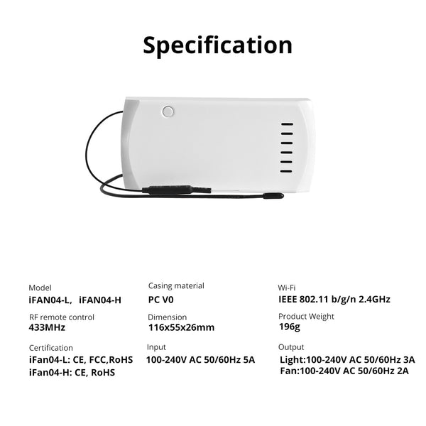 SONOFF Ceiling Fan & Light Switch Controller