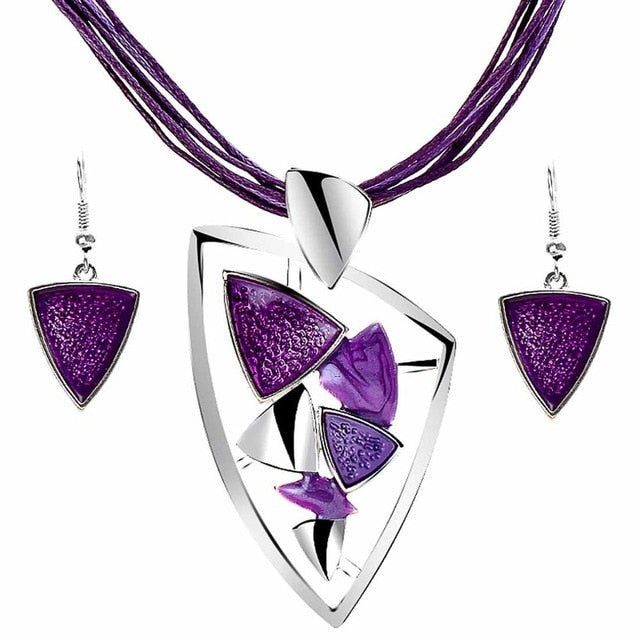 Womens ZOSHI Fashion African Jewelry Set Leather Chain